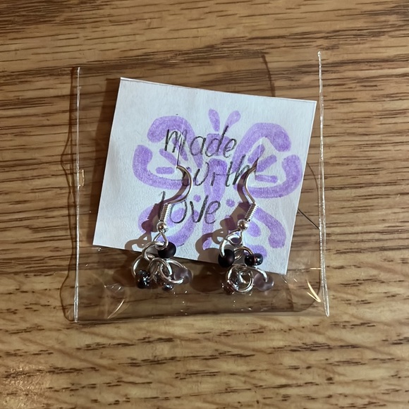 Handmade , glass beads , earrings - Picture 6 of 10